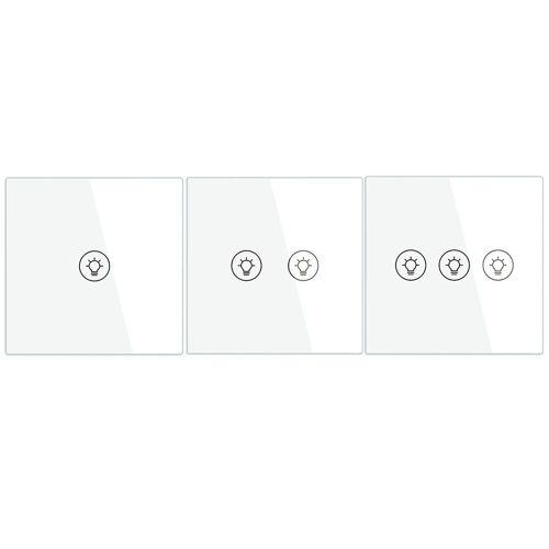 Contrôleur De Lampe Domestique Intelligent 1/2/3 Voies, Commutateur De Variateur Domestique, Commande Vocale Pour Alexa Google Home