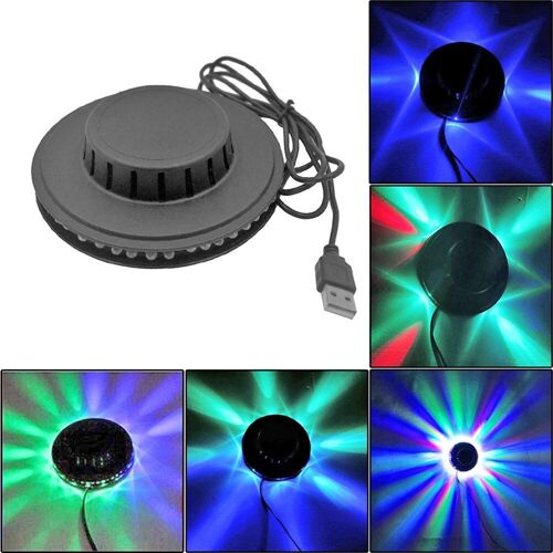 Lampe De Musique Rotative À Lumière Led 5w 48 Rgb, Luminaire Décoratif D'intérieur, Idéal Pour Une Fête Ou Une Scène