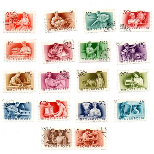 Hongrie- Lot De 18 Timbres Oblitérés- Métiers