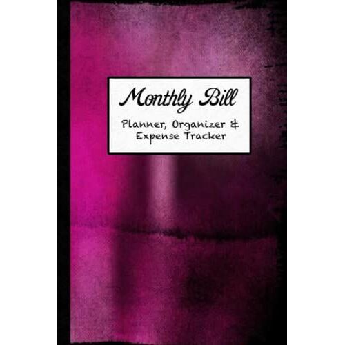 Monthly Bill Planner Organizer & Expense Tracker: Purple And Black Grunge Distressed Pattern Notebook Finance Month Tracking And Weekly Payment Planning Budget And Spending Journal Log Book