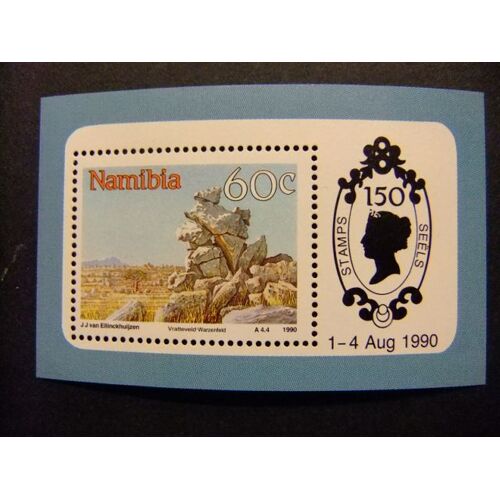 Namibia Namibie 1990 150 Aniversario Del Primer Sello Yvert Bloc 12 ** Mnh