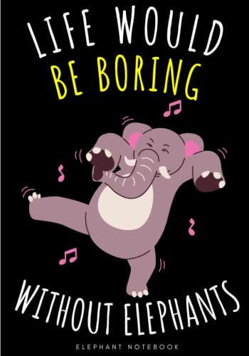Elephant Notebook: Large Lined Journal For Your Daily To Do List Note | 100 Pages Decorated With Small Animals Face Designs And Cute Elephants Head ... Book Gift To Keep Track & Record Information