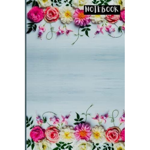 Notebook: Gardening Lover Inspired, Blue Stained Wood Lined Blank Pages Journal: Small 6 X 9 (Lined Pages, Composition Book, Journal)
