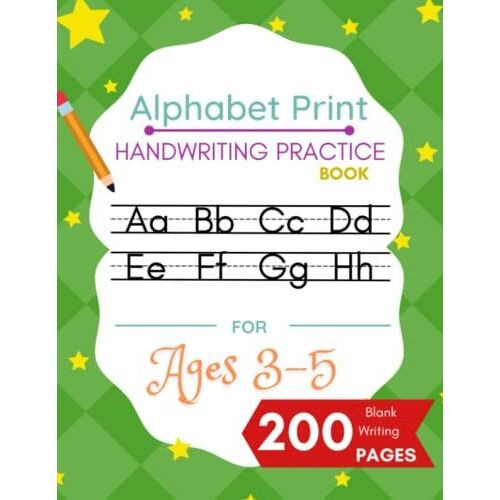Alphabet Print Handwriting Practice Book For Ages 3-5