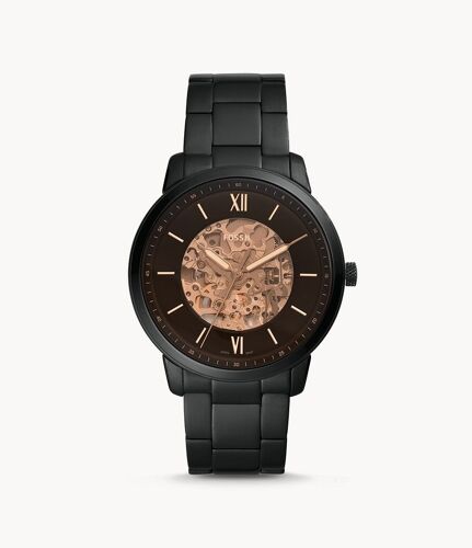 Montre Neutra Automatique En Acier Inoxydable Noir - Fossil Me3183 - Homme - Noir