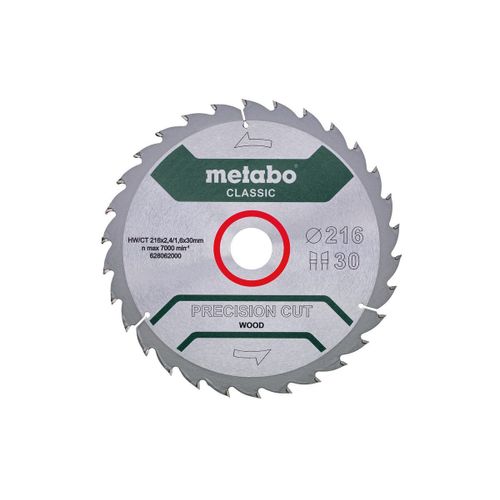 Metabo Lame de scie ""Precision cut wood - Classic"", 254x2,4/1,6x30, Z40 WZ 20° /B - 628326000