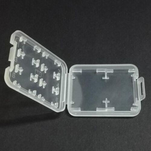 Transparent Boîte Etui Rangement Protection Carte Mémoire Pour 6xTF+SD+SDHC+MS