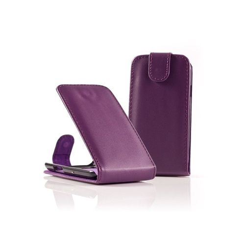 Housse Étui Rigide À Rabat Avec Languette Aimantée Pour Nokia Lumia 620 - Violet