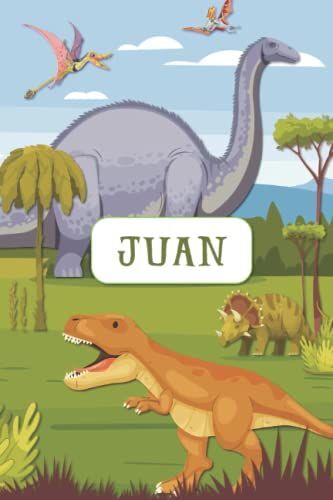 Juan: Lined Notebook With Personalized Name Juan: Kids Jurassic Notebooks - Dinosaur Era Notebook For Boy, School Gifts(Art-1): Juan: Lined Notebook ... Era Notebook For Boy, School Gifts(Art-1)