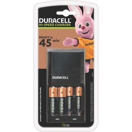 Duracell CEF27 - 0,75 h chargeur de batteries - (pour 4xAA/AAA) 2 x type AA - NiMH - 1300 mAh - avec 2 piles rechargeables AAA NiMH 750 mAh