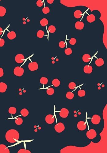 Cherry, Thick, Premium Quality Composition Notebook, Planner, Diary: Elegant, Simple, Minimalist Planner, Tracker, Notebook, Diary, Graph Paper Interior, 200 Graph Pages, 7x10