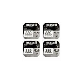 4 piles Maxell 389 SR1130W Silver Oxide 1,55 v