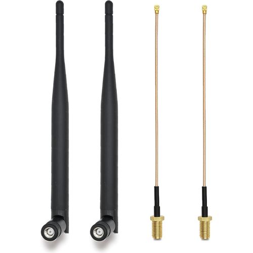 2PCS Antenne WiFi,Antennes Omnidirectionnelles 868 MHz SMA Mâle avec Rallonge IPEX 15 cm,Antenne w-ifi Exterieur Gain 3 dBi pour Modules LoRaWAN,ESP32 Lora,IoT,Répéteur WiFi