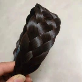 Perruque À Frange En Tricot À Large Câble Naturel,Extension De Cheveux Auto-Adhésive,Fournisseur De Faux Cheveux Blancs - Type Brun Foncé Élargi 