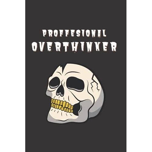 Professional Overthinker: Funny Horror Halloween Composition Notebook For Teens Diary Saying Novelty Gifts For Halloween Lover, College Ruled And Grid Lined Paper Travel Journal To Write In Ideas