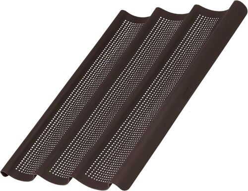 Jexnovashop-85085 Moule À La Baguette Flexiform Pour 3 Pièces Silicone Marron 20 X 15 X 10 Cm
