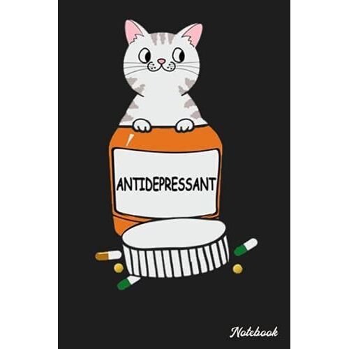 Notebook - Love Cat Notebook, Cute Colorful Cat Notebook Journal, Kids Cats Composition Book,Cat Antidepressant: Notebook Journal_6in X 9in X 114 ... Blank Journal With Black Cover Perfect Size