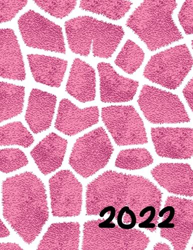 Planificador Diaro 2022: Jirafa Rosada Del Arte Pop. Agenda De Un Año. Formato Largo. Una Página Por Día, Horarios De 6 Am / 11 Pm, Lista De Tareas Pendientes, Notas. Calendario.