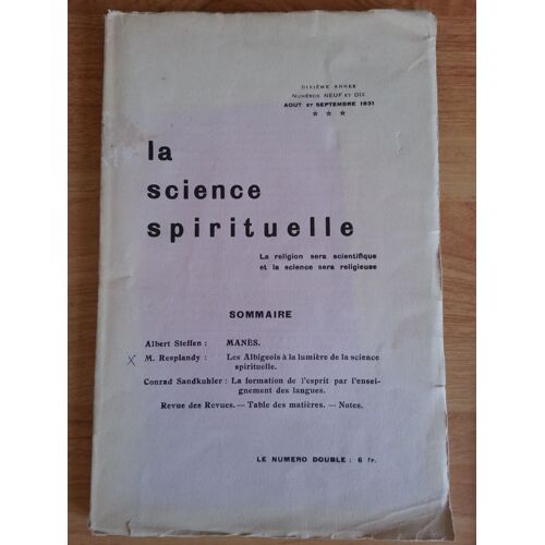 La Science Spirituelle 9 10