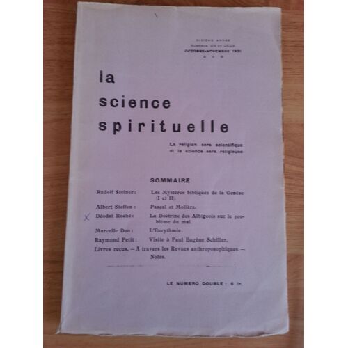 La Science Spirituelle 1 2