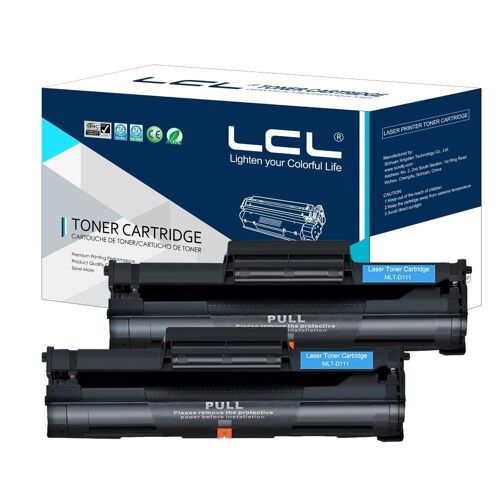 LCL MLT-D111S (2-Pack,Noir) Cartouche de Toner compatible pour Samsung SL-M2020 2020W 2022 2022W 2070 2070W