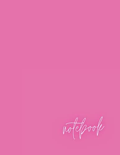 Notebook: - The Pinkest Notebook, 80 Pink Pages, 8,5x11