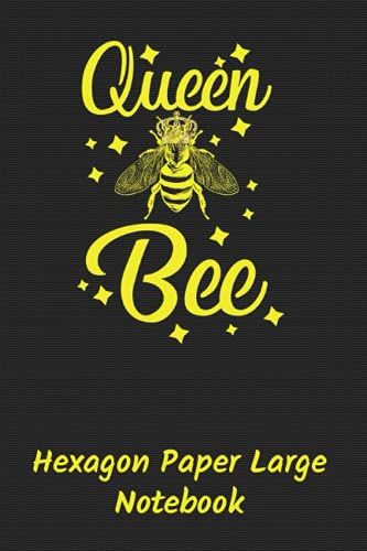 Queen Bee Large Hexagon Paper Notebook With Index: Hexagon Graph Paper Notebook