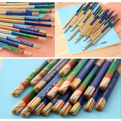 Crayons De Couleur Arc-En-Ciel 4 En 1, Ensemble De 10 Pièces, Rouge/Jaune/Bleu/Vert, Crayons De Dessin, Ensembles De Peinture Exquis Pour Étudiants, 2021