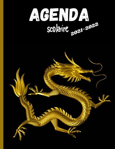 Agenda Scolaire Dragon Japonais: Grand Format 110 Pages Couverture Souple Cahier De Texte Journalier Perpétuel Ado Etudiant Collège Lycée Pour Noter ... Organiseur Agenda Français Planificateur