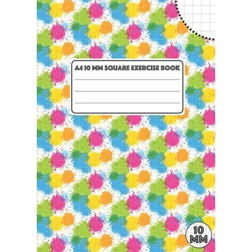 10 Mm Square Exercise Book A4: 10mm Squared Notebook A4, For Schools, Office, Home, 100 Pages.