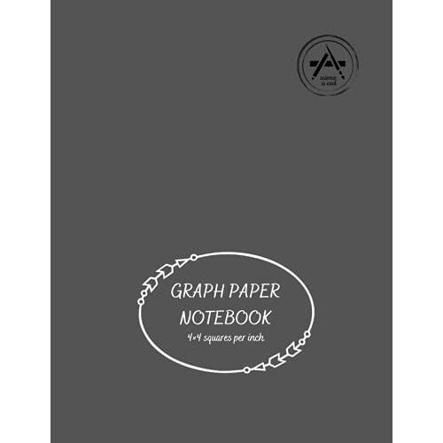 Graph Paper Notebook: Large Simple Composition Book For Mathematics And Science - 120 Quad Ruled 4/4 - 8.5/11 Inches - Dark Gray Cover