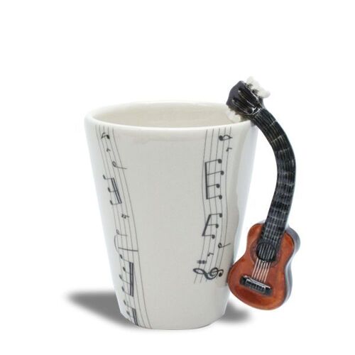Tasse Musique En Céramique Avec Anse Guitare Sèche