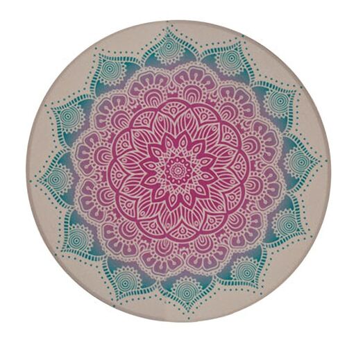 Petit Repose Plat Mandala - Rose Et Bleu