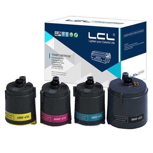 LCL(TM) CLP-300A CLP-K300A CLP-C300A CLP-M300A CLP-Y300A (4-Pack,Noir Cyan Magenta Jaune) Cartouche de Toner Compatible pour Samsung CLP-300 300N Samsung CLX-2160 2160N 2161K 2161NK 3160N 3160FN