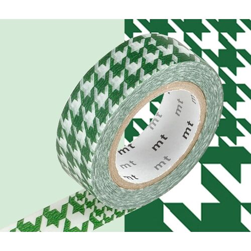 Masking Tape Mt 1,5 Cm Pied De Poule Vert