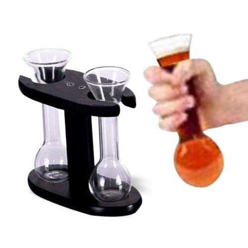 2 Verres Shooters En Forme De Yard Avec Support