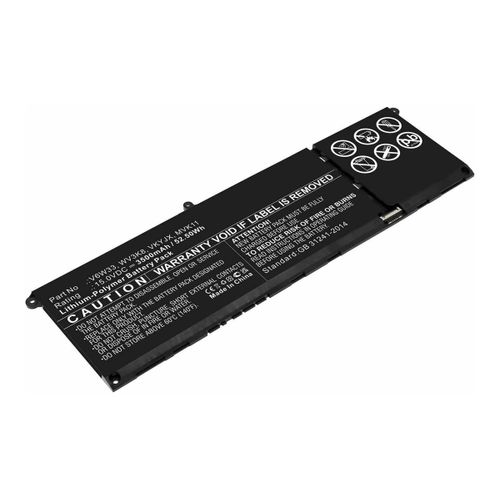 CoreParts - Batterie de portable (équivalent à : Dell MVK11, Dell V6W33, Dell VKYJX, Dell WV3K8) - 15V - lithium-polymère - 3500 mAh - 52.5 Wh - noir