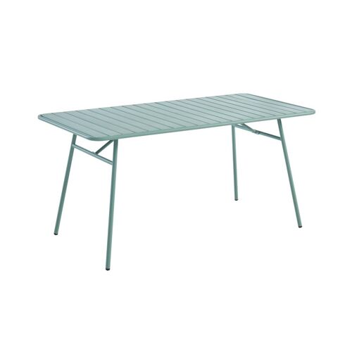 Table De Jardin En Métal - L.160 Cm - Vert Amande - Mirmande
