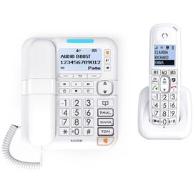 Téléphone Fixe Avec FIL Alcatel XL785 Combo Blanc