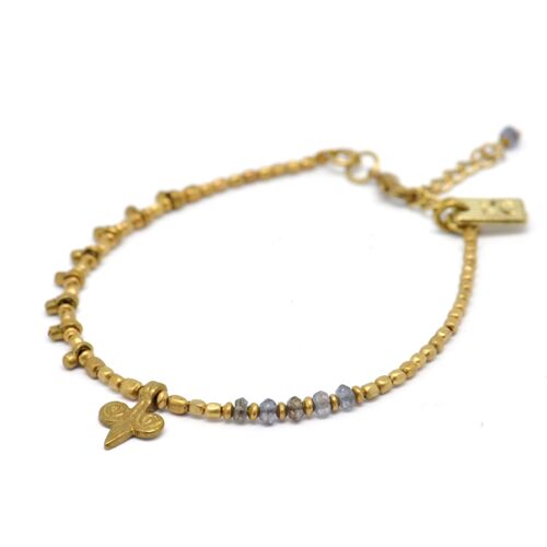Bracelet Perle Métal Lolite Et Lys