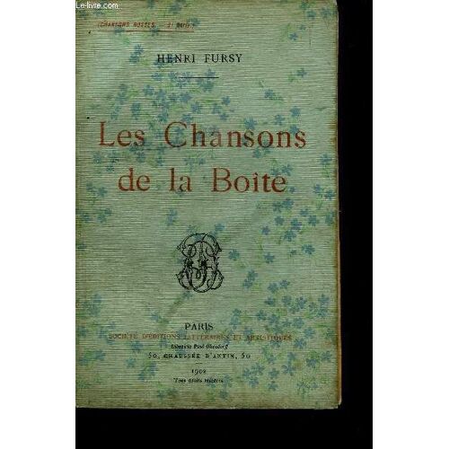 Les Chansons De La Boite (Chansons Roses 3e Serie)