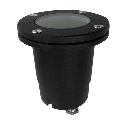 Forlight Tidian - 1 Lumière Ronde Encastrée Extérieure Au Sol Noir Ip67, Gu10