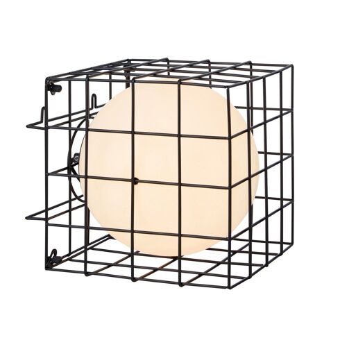 Markslojd Cage - Lampe De Table D'intérieur À 1 Lumière Noire, E14
