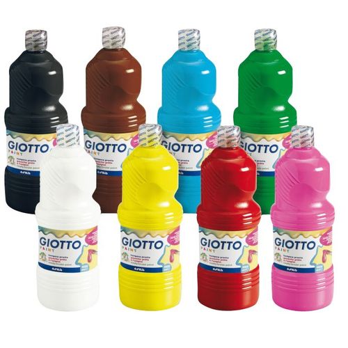 Gouache Giotto 1 Litre (Lot De 8 Flacons)