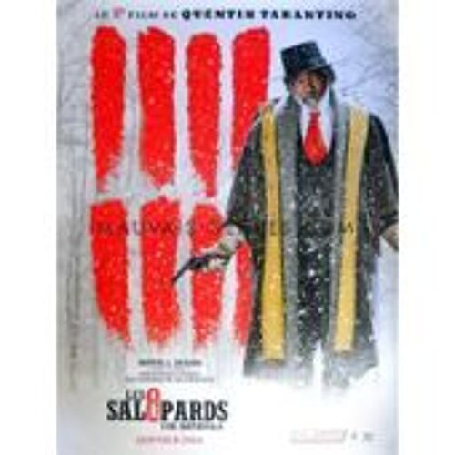 Les 8 Huit Salopards - The Hateful 8 Eight -  Le Chasseur De Primes - Quentin Tarantino - Samuel L Jackson - Affiche De Cinéma Pliée 60x40 Cm