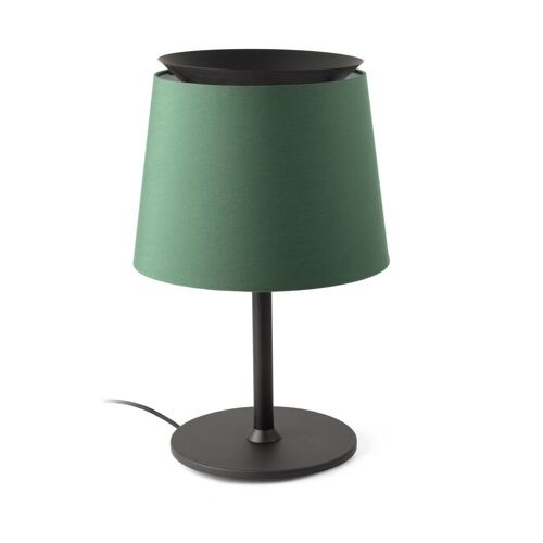 Faro Savoy - Lampe De Table Ronde Conique Noire, E27