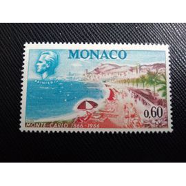 Timbre Monaco Yt 694 Promenade Sur La Plage De Monte-Carlo, Prince Rainier Iii 1966 ( 071208 )