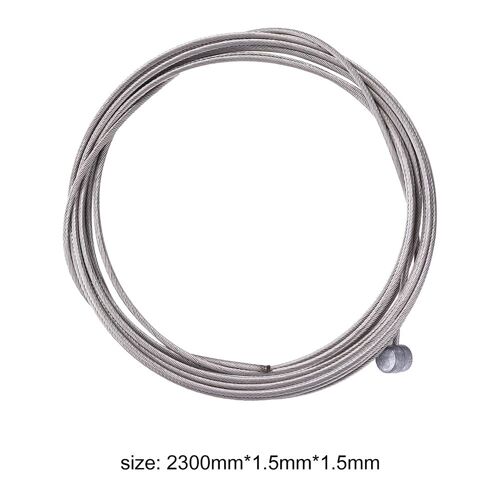 Noyau De Câble De Vélo Pliant De 2.3m, Haute Résistance Et Durable, En Acier Inoxydable, Sécurité Pour Bicyclette De Route Et De Montagne, Ligne Intérieure D'engrenage De Changement De Vitesse