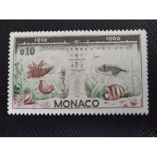 Timbre Monaco Yt 527 Aquarium De Poissons De Mer 1960 ( 071208 )