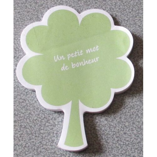 Bloc-Notes Original En Forme D'arbre - Fond Vert Avec Inscription Un Petit Mot De Bonheur - Diamètre Environ 8/9cm 